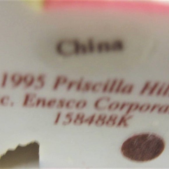 1995 Enesco TEDDY BEAR Priscilla Hillman #158488K Alphabet Blocks Vintage Bear - Picture 2 of 2